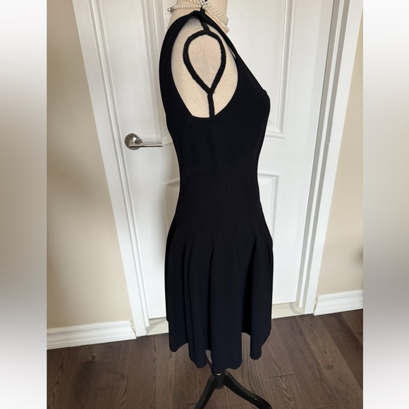 Alaia Black V-Neck Midi Dress size 42 - Picture 6 of 7